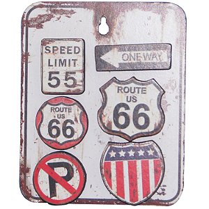 PLACA DECORATIVA COM 6 MAGNETICOS - 12X15 CM