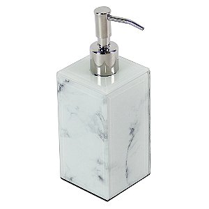 PORTA SABONETE LIQUI´DO VIDRO E POLIESTIRENO BRANCO 6,5CM X