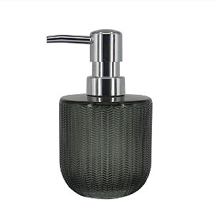 PORTA SABONETE LIQUIDO EM VIDRO E POLIESTIRENO VERDE E PRATE