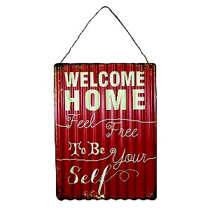 PLACA DECORATIVA DE METAL 24,8CM X 0,6CM X 35CM