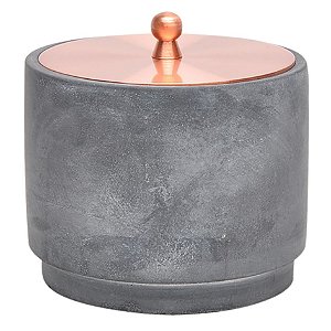 POTE DE CIMENTO E COBRE 13,5CM X 12,8CM