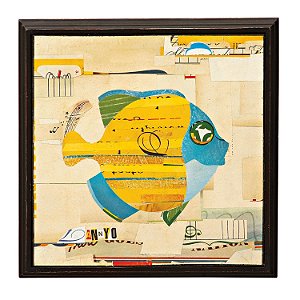 QUADRO DECORATIVO EM MADEIRA DE DEMOLICAO