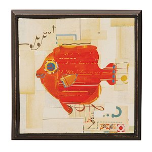QUADRO DECORATIVO EM MADEIRA DE DEMOLICAO