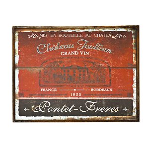 QUADRO DECORATIVO EM MADEIRA DE DEMOLICAO