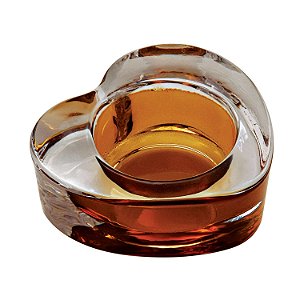 CASTICAL DE VIDRO CORACAO AMBAR