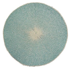 JOGO AMERICANO EM FIBRA NATURAL TURQUESA  38CM X 0,1CM