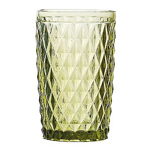CJ DE COPOS DE VIDRO VERDE  6 PCS 8CM X 12,8CM  340ML