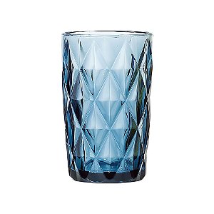 CJ DE COPOS DE VIDRO AZUL  6 PCS 8CM X 12,8CM  340ML