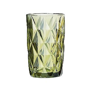 CJ DE COPOS DE VIDRO VERDE  6 PCS 8CM X 12,8CM  340ML
