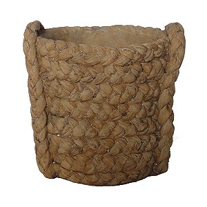 CACHEPOT COM DESENHOS DE CORDA DE CIMENTO
