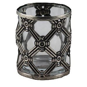 CASTICAL DE VIDRO E METAL 6CM X 7CM