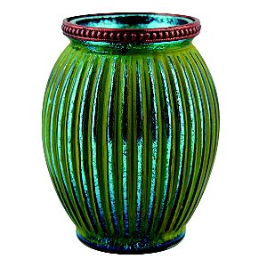 CASTICAL DE METAL VERDE 11CM X 11CM X 14CM