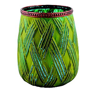 CASTICAL DE METAL VERDE 12CM X 12CM X 14,5CM