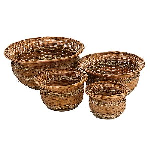 CJ DE CACHEPOTS DE BAMBU 4 PCS
