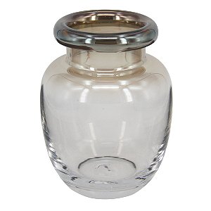 VASO DE VIDRO METALIZADO
