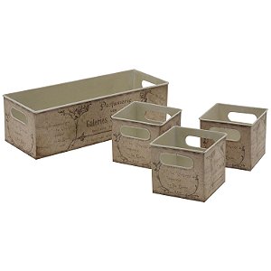 CJ DE CACHEPOTS DE FERRO 4PCS