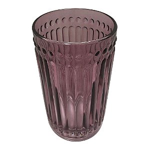 COPO DE VIDRO 370 ML ROSA