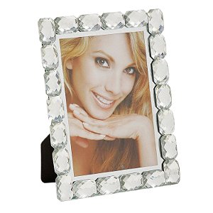 PORTA RETRATO DE VIDRO COM DETALHES