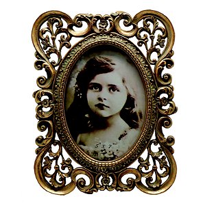 PORTA RETRATO DE RESINA C/ ACABAMENTO EM DETALHES BARROCOS D