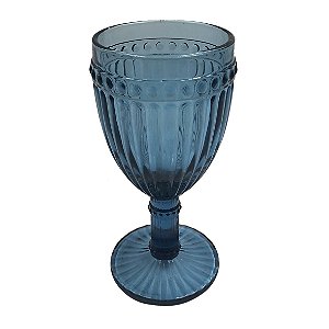 CJ TACAS DE AGUA 350 ML DE VIDRO AZUL