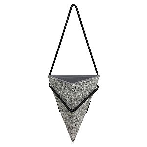 CACHEPOT DE CERAMICA COM SUPORTE DE METAL 15CM X 18CM