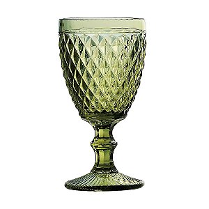 CJ TACAS DE VINHO DE VIDRO VERDE  6 PCS 8,1CM X 15,5CM 210ML
