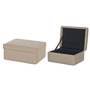 PORTA JOIAS DE TECIDO SINTE´TICO COM A PARTE INTERNA DE VELU