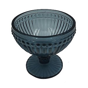 CJ TACAS DE SOBREMESA DE VIDRO AZUL  350ML