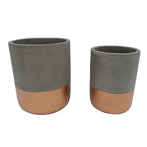 CONJ. DE CACHEPOTS EM CIMENTO