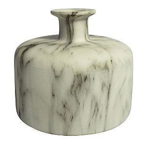 VASO DE CERAMICA MARMORIZADO 15,5CM X 15,5CM X 13,5CM