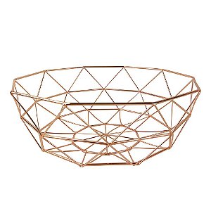 FRUTEIRA DE METAL COBRE 31,5CM X 31,5CM X 12CM