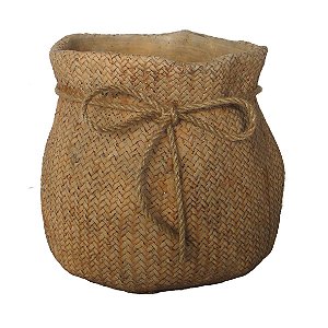 CACHEPOT EM FORMATO DE SACO DE CIMENTO