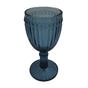 CJ TACAS DE VINHO 230 ML DE VIDRO AZUL