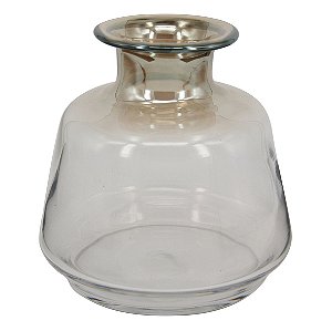 VASO DE VIDRO METALIZADO