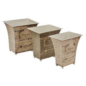 CJ DE CACHEPOT DE FERRO 3PCS