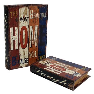 CJ DE CAIXAS LIVRO  2PCS G19CM X 5CM X 27CM  P14CM X 3,5CM X