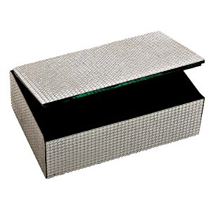 PORTA JOIA REVESTIDO DE VIDRO DETALHADO