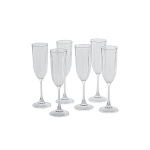 CJ DE TACAS ACRILICO TRANSPARENTE 6 PCS