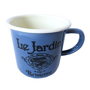 CJ DE CANECAS -  4 PECAS LE JARDIN EM METAL ESMALTADO AZUL 9