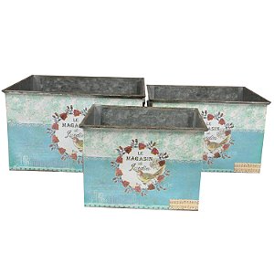 CJ DE CACHEPOTS DE METAL - 3 PCS