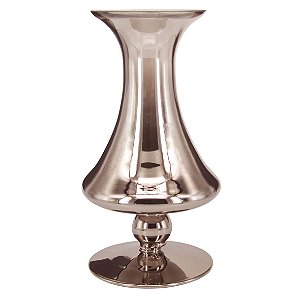 VASO DE VIDRO CROMADO 16,2CM X 30CM