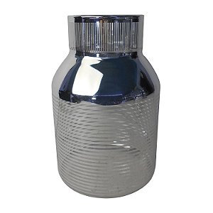 VASO DE VIDRO LISTRADO 12CM X 19,5CM