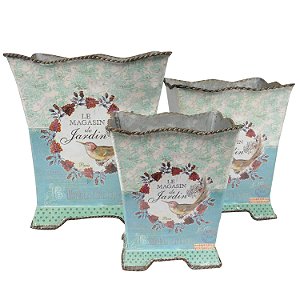 CJ DE CACHEPOTS DE METAL - 3 PCS