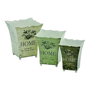 CJ DE CACHEPOTS DE FERRO - 3 PCS