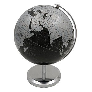 GLOBO DECORATIVO DE PLASTICO E METAL - PRETO