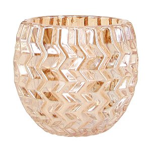 CJ DE CASTICAIS DE VIDRO AMBAR  6PCS 7CM X 7CM X 7,5CM