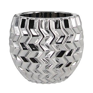CJ DE CASTICAIS DE VIDRO CROMADO  6PCS 7CM X 7CM X 7,5CM