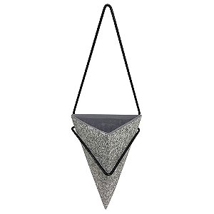 CACHEPOT DE CERAMICA COM SUPORTE DE METAL 18,5 CM X 24CM