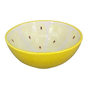 CJ. DE BOWLS DE CERAMICA COM DESENHO DE LIMAO - 4PS