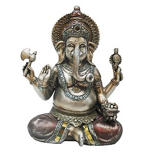 GANESHA DE RESINA 17CM X 10,5CM X 20CM